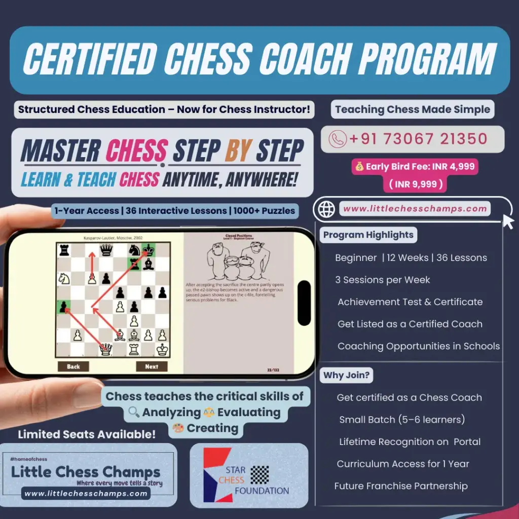 CERTIFIED CHESS COACH PROGRAM (Beginner Level)